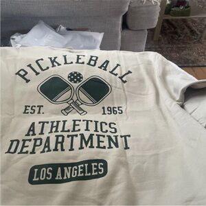 Strange Daze Pickleball Los Angeles Graphic Pullover Sweater Size Large NWT